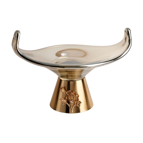 کشکول فلزی دو‌سر کج طرح مورانو