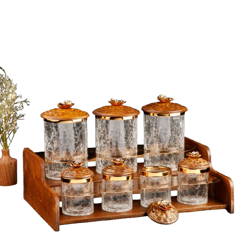 پاسماوری دو طبقه همسطح چوب فلز گل