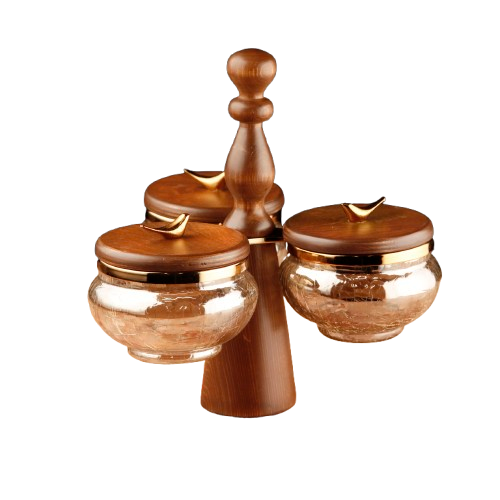 اردو خوری 3تایی دسته چوب پرنده