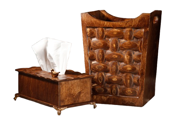 سطل چوبی طرح بافت