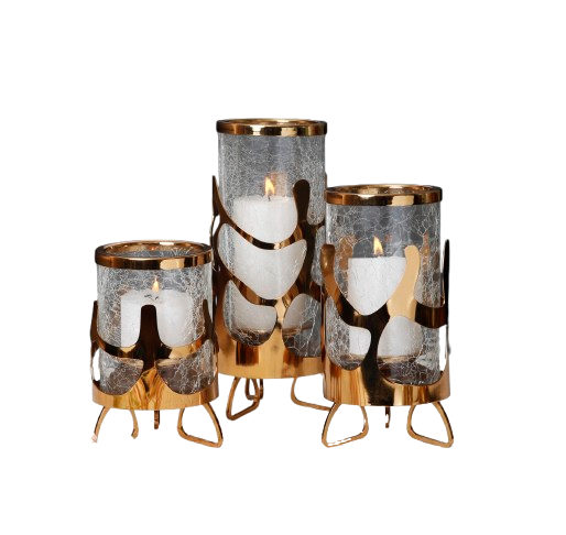 شمعدان طرح اشکی برنز