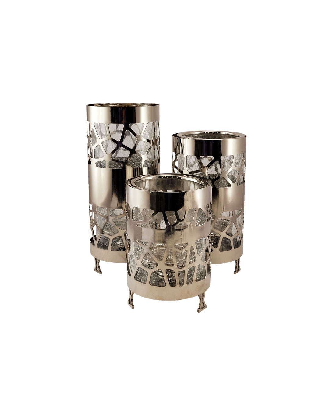 شمعدان طرحی سنگی سیلور