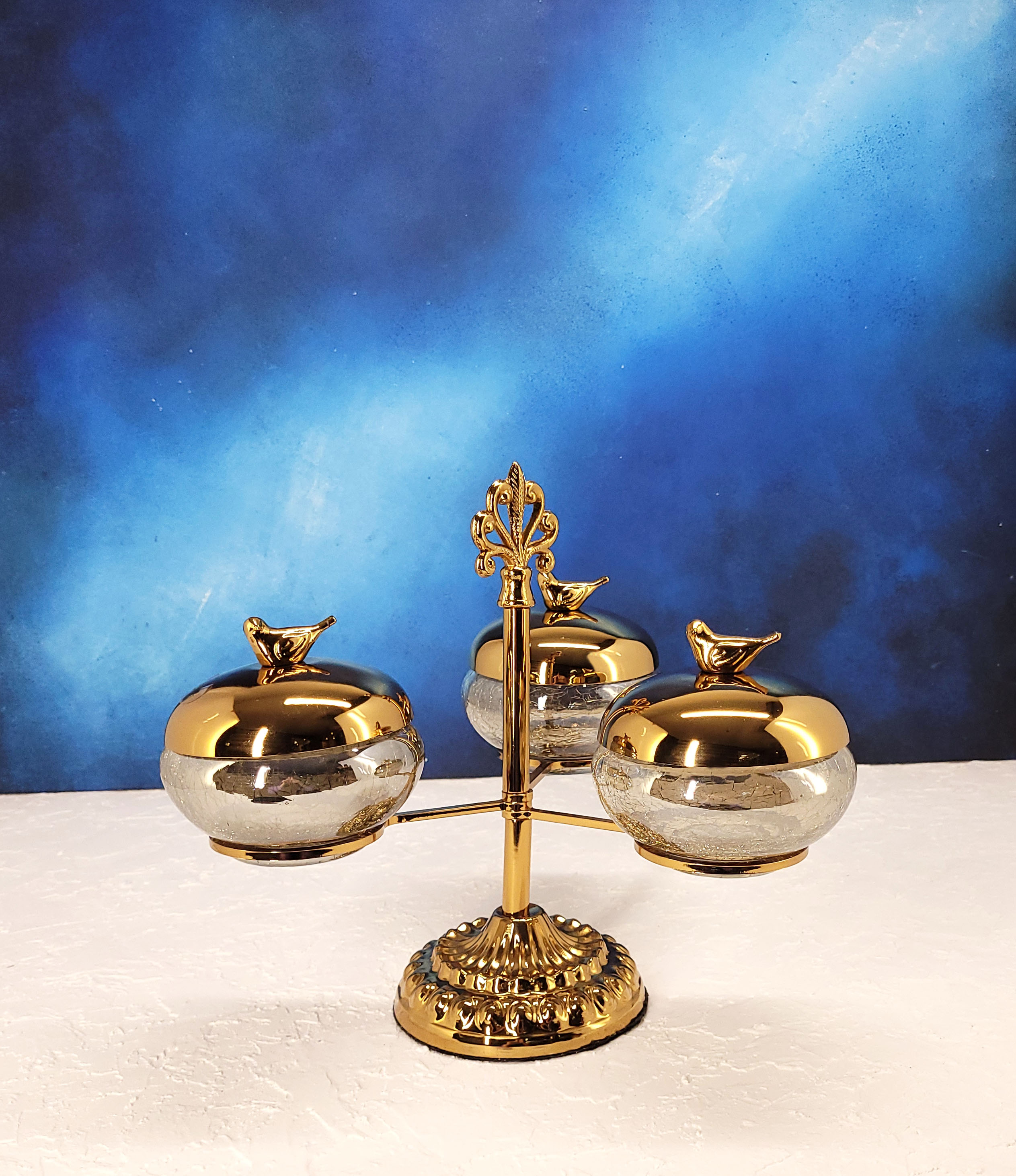 اردو پیاله آبگز همسطح 3تایی برنز