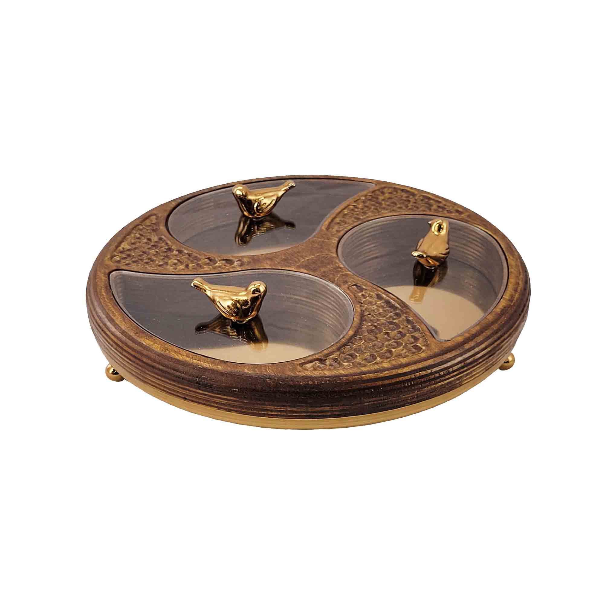 اردو چوبی کف فلز چند خانه گرد آسا