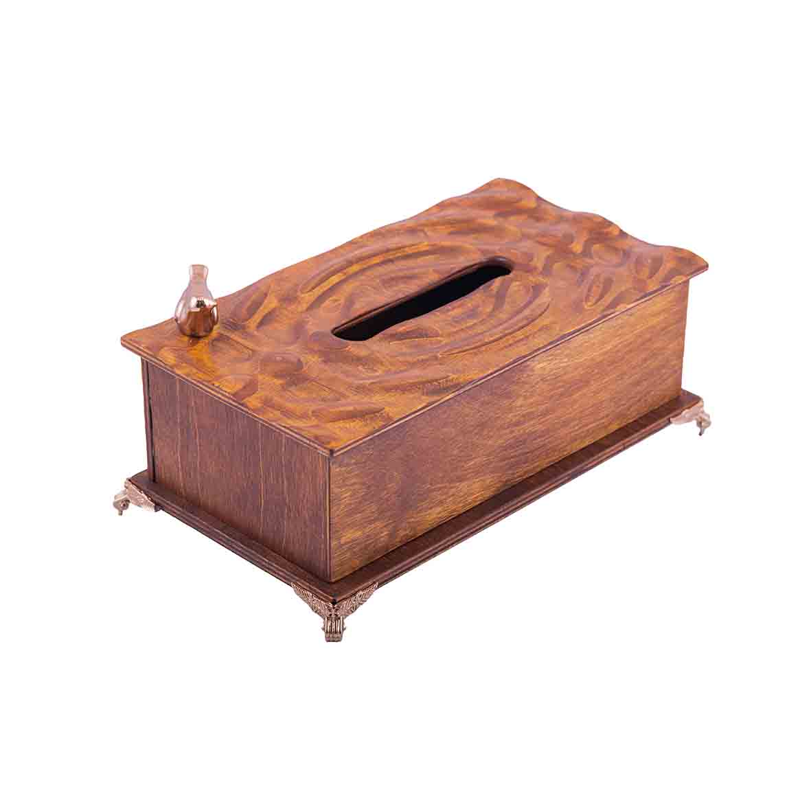 جا دستمال چوبي طرح موج