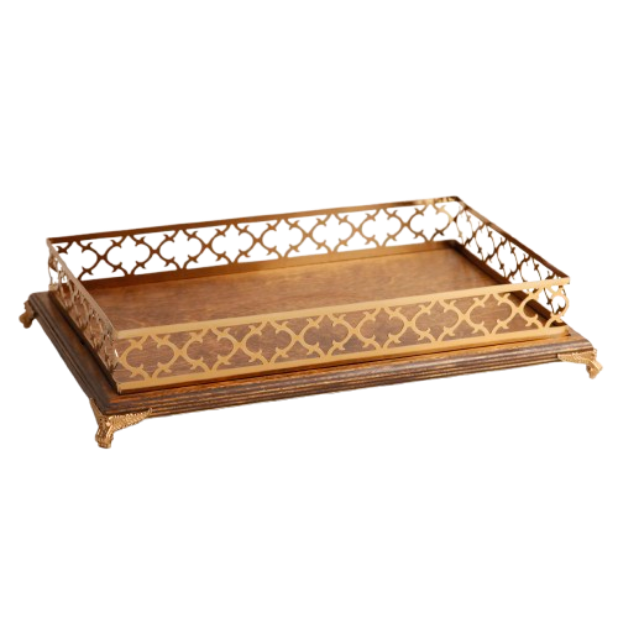 سینی دور فلز شاخه ای